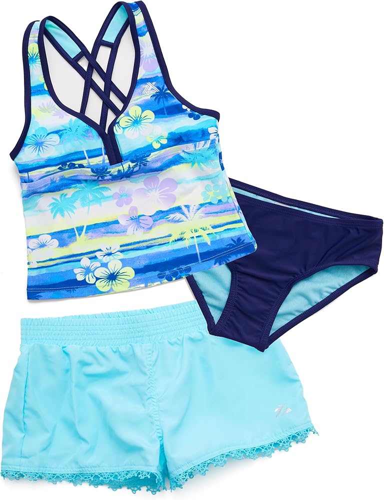 Amazon.com: ZeroXposur Girls Swimsuit Size 16 3-Piece Set with